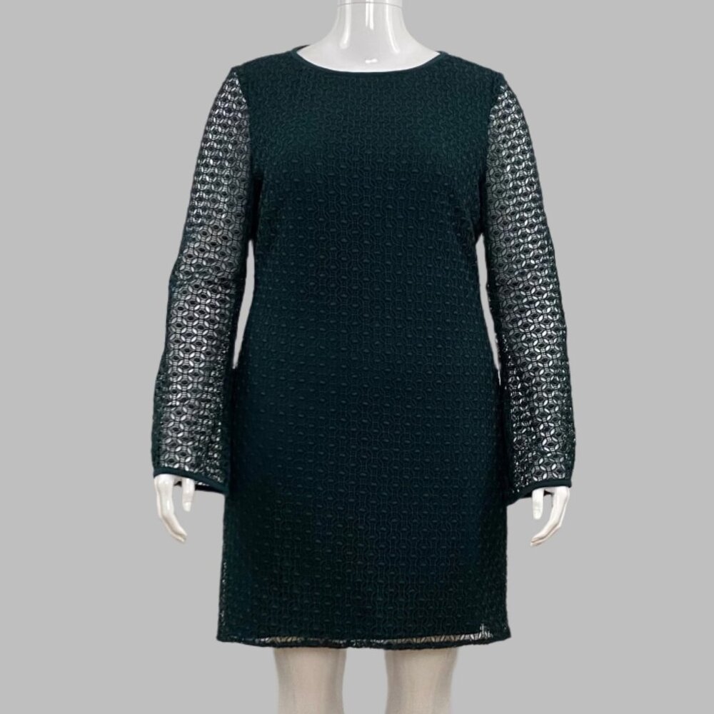 Lauren green lace overlay dress size 14